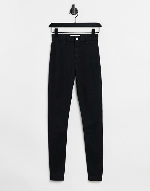 Topshop Joni belt loop skinny jeans in black