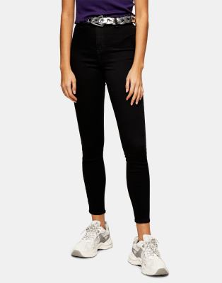 Jean Femme Topshop Joni Noir - Occasion En Très Bon état, Coupe Regular