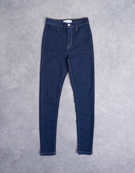 Topshop – Joni – Ciemnoniebieskie obcisłe jeansy z wysokim stanem, 6 z 7