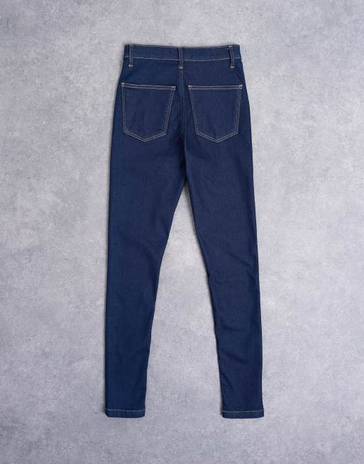 Topshop – Joni – Ciemnoniebieskie obcisłe jeansy z wysokim stanem, 7 z 7
