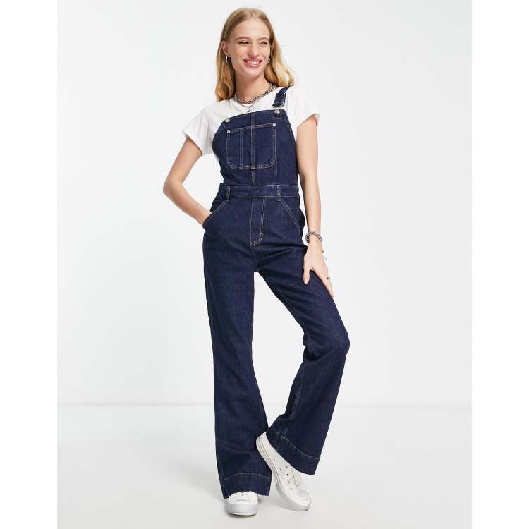 Topshop black denim on sale dungarees