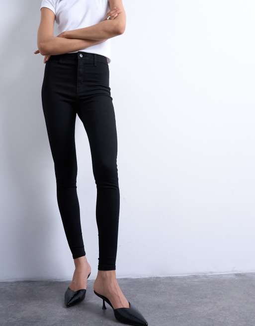 Topshop Joni high rise super skinny jean in black, 2 of 7