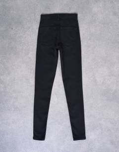 Model wearing Joni high rise super skinny jean in black