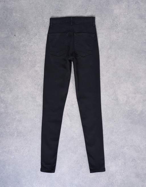 Topshop Joni high rise super skinny jean in black, 7 of 7