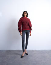 Topshop Joni high rise super skinny jean in washed black 