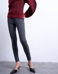 Model wearing Joni high rise super skinny jean in washed black 