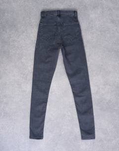 Model wearing Joni high rise super skinny jean in washed black 