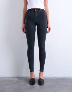 Joni high rise super skinny jean in washed black