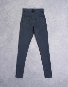 Model wearing Joni high rise super skinny jean in washed black