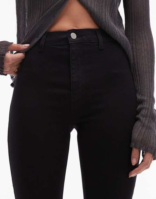 Topshop Joni high rise super skinny jeans in black | ASOS