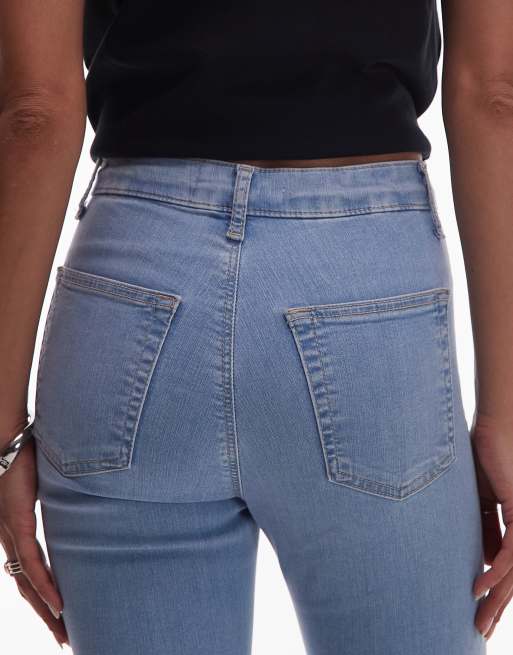 Topshop Joni high rise super skinny jeans in bleach, 4 of 5