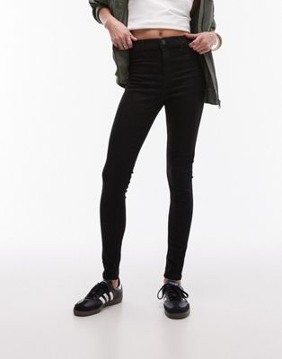 Shop Topshop High Rise Joni Holding Power Jeans In Black