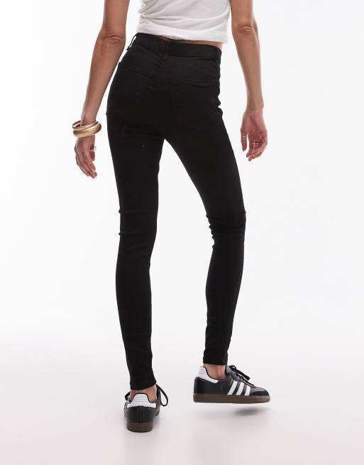 Topshop Joni holding power jeans in black | ASOS