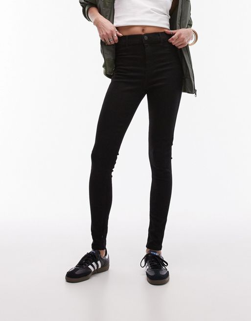 Topshop - Joni - Holding Power - Jeans met hoge taille in zwart