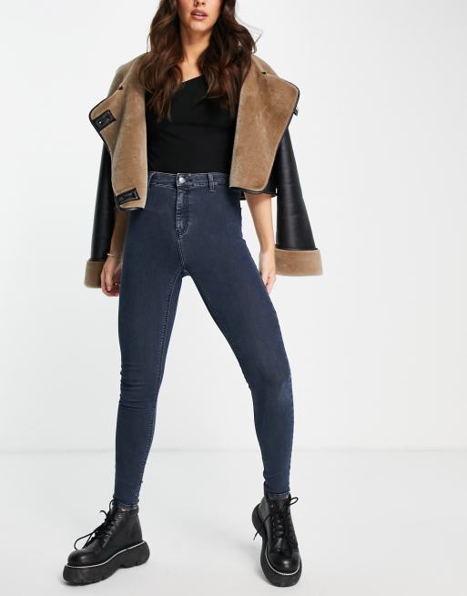 Jean Femme Topshop Joni Noir - Occasion Très Bon état, Coupe Skinny Probablement