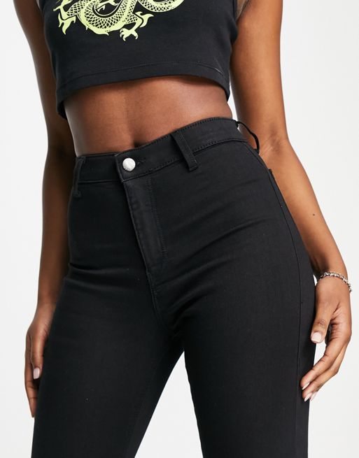 PRETTYLITTLETHING Black Ripped Disco Skinny Jeans