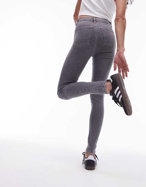 Topshop - Joni - Jean super skinny à taille haute - Gris, 3 de 5
