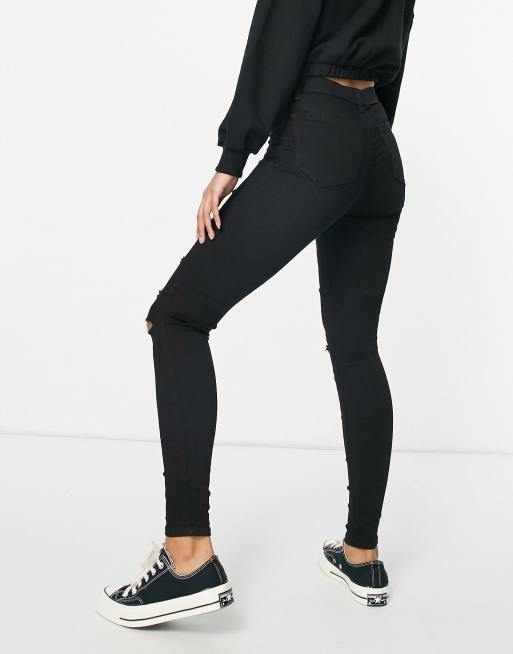 Topshop black joni on sale jeans