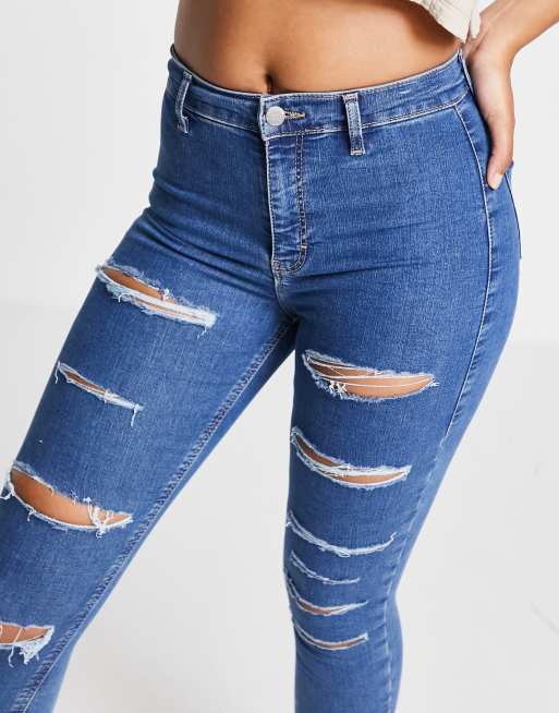 Topshop blue sale ripped jeans