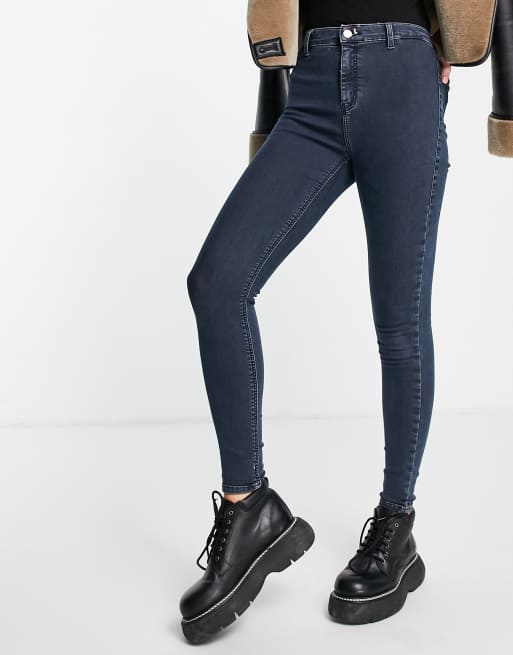 Topshop - Joni - Jeans in blauwzwart 