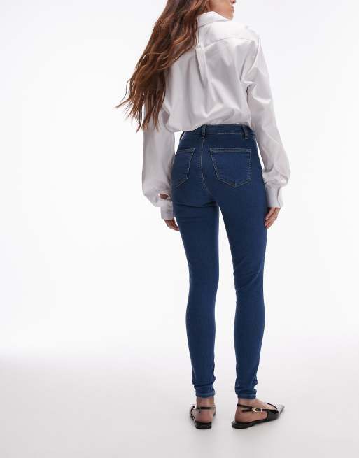 Topshop Joni jeans in mid blue