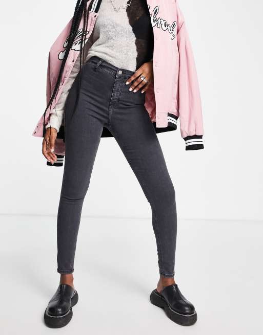 Topshop black joni clearance jeans