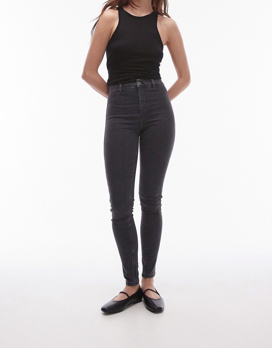 Topshop Joni jeans in washed black