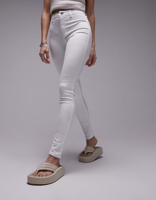 Topshop white 2025 joni jeans