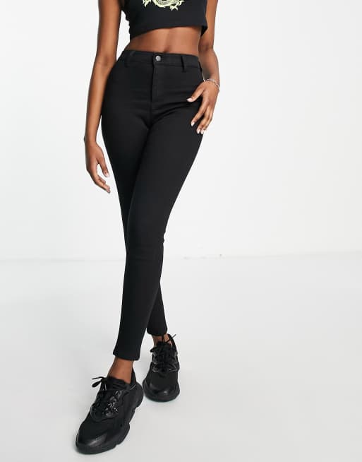 Topshop - Joni - Jeans met hoge taille in zwart, 3 van 4