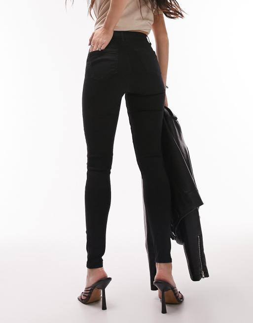 Topshop - Joni - Jeans met kniescheuren in zwart , 2 van 5