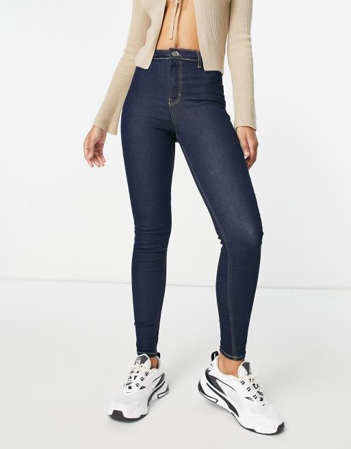 Topshop jeggings in indigo blue