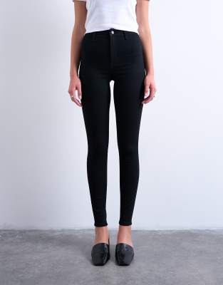 Topshop Topshop Joni skinny high rise jean in black