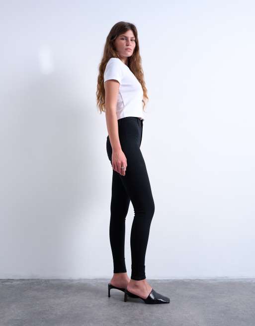 Topshop Joni skinny high rise jean in black, 3 of 7