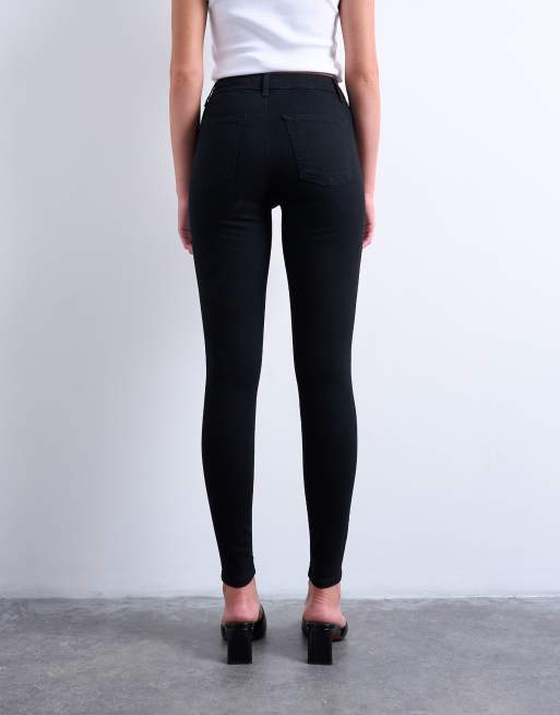 Topshop Joni skinny high rise jean in black, 4 of 7
