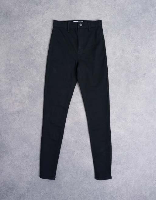 Topshop Joni skinny high rise jean in black, 6 of 7