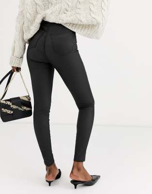 topshop coated jamie jeans