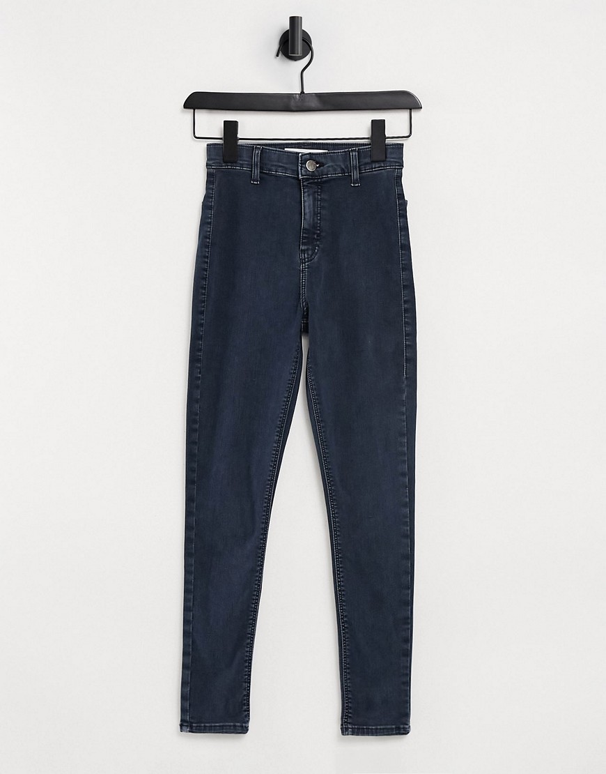 Topshop Joni skinny jeans in dark blue-Blues