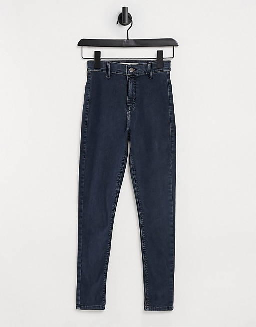 Women Topshop Joni skinny jeans in dark blue 