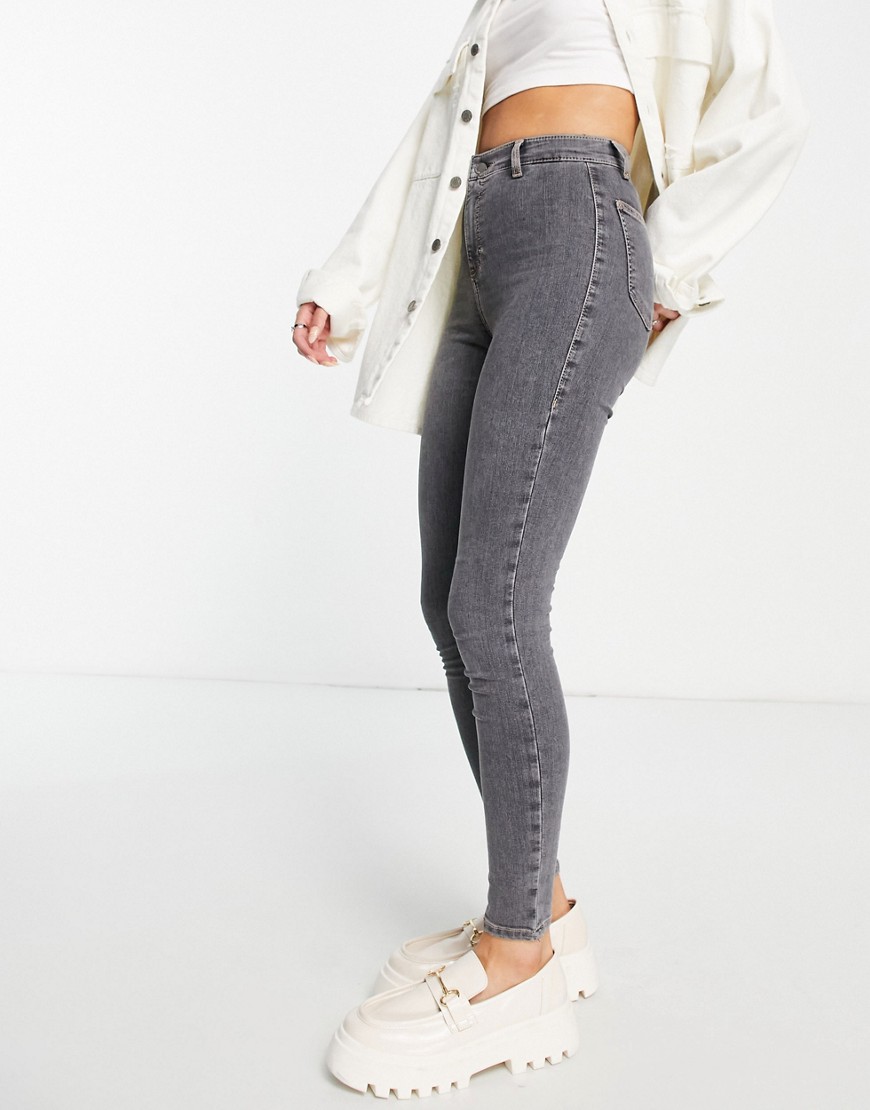 TOPSHOP JONI JEANS IN GRAY-GREY,02J20SGRY