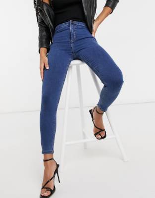 mid wash skinny jeans