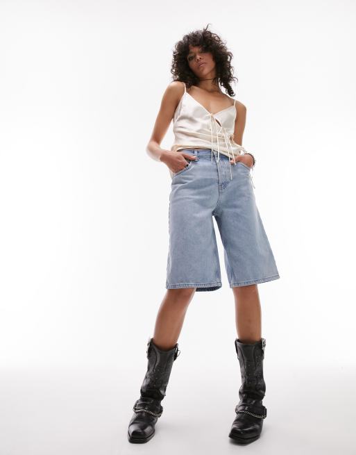 Topshop - Jort - Short en jean délavé, 3 de 5
