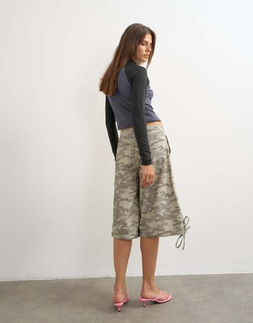 Topshop - jorts vaqueros baggy de camuflaje, 3 de 5