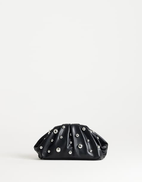 Topshop - Josephine - Pochette piccola nera con borchie - view 1