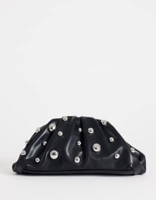 Женский клатч TopShop Josephine с заклепками, черный