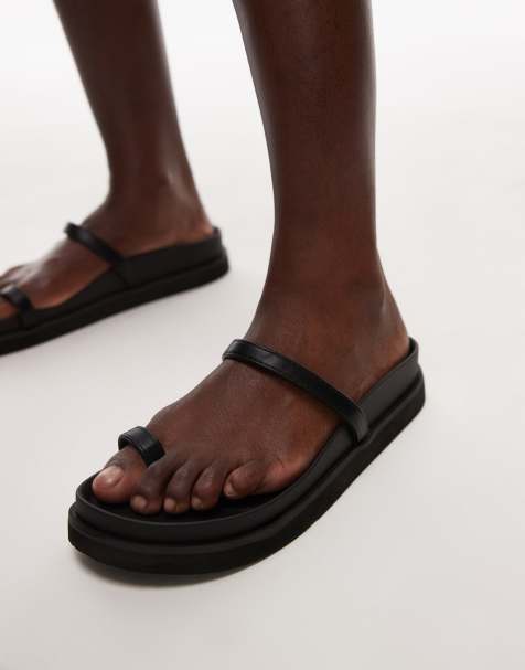 Topshop - Josh - Sandali bassi minimal neri - view 1