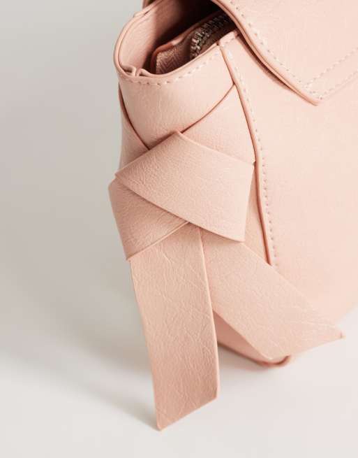 Topshop – Josie – Kleine Handtasche in Rosa mit Knotendetail, 4 von 4
