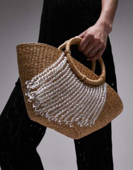 Round rattan bag topshop online