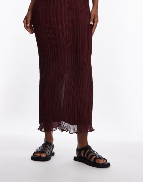 Topshop – Julian – Czarne skórzane sandały w rybackim stylu - view 1