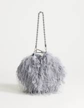 Topshop Juliet fringe grab bag in grey