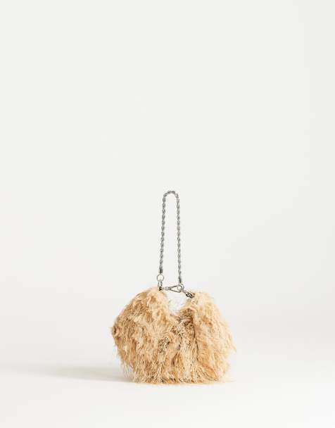 Topshop – Juliet – Kleine Handtasche in Champagner mit Fransenbesatz - view 1